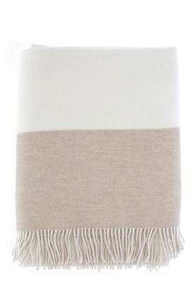 two-tone fringed cashmere blanket BRUNELLO CUCINELLI | MPLA8AAABC001